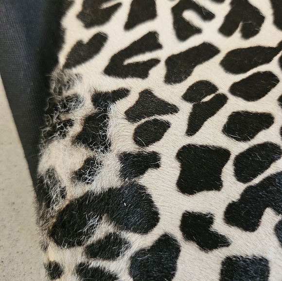 Club Monaco Pony Hair zip pouch folded clutch, dust bag included w/ hanging loop - Picture 6 of 6